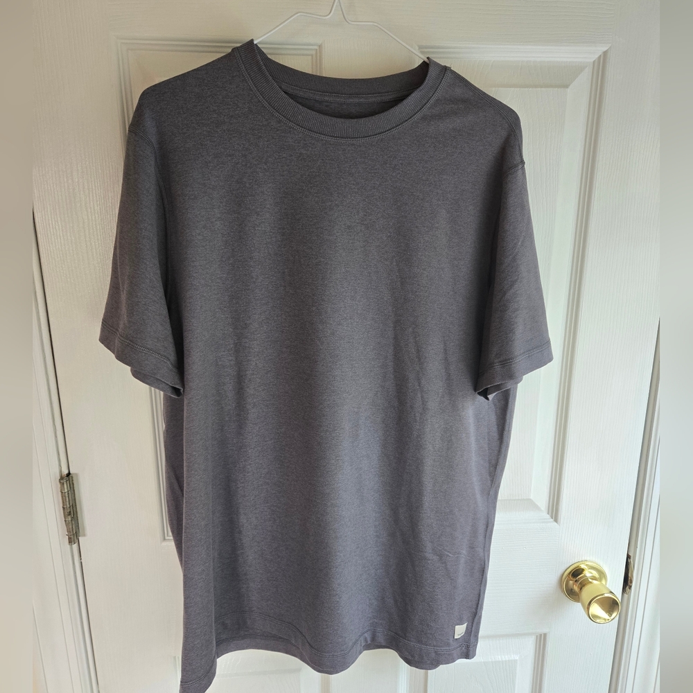 Vuori Men's Short Sleeve Ponto Performance Tee Gray Size: Large